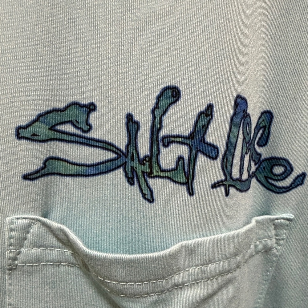 Salt Life Light Blue Marlin Graphic Shirt - Picture 2 of 6